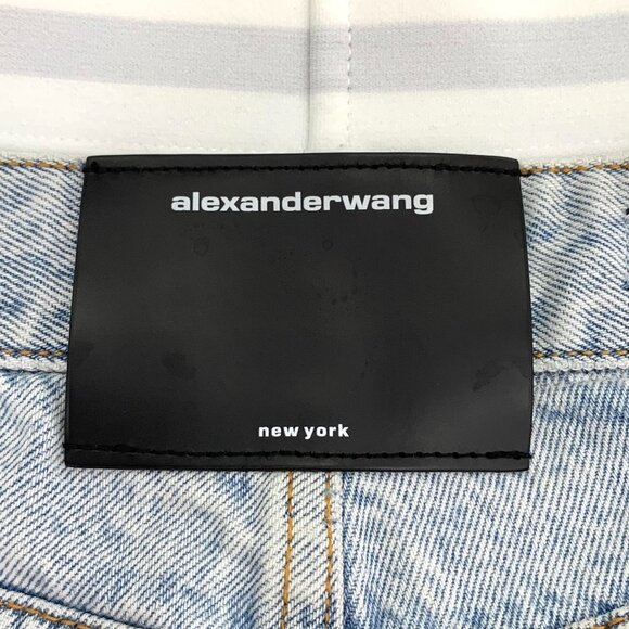 Alexander Wang Light Blue Cotton Casual Patchwork Jeans Size 27 Womens - Picture 6 of 8